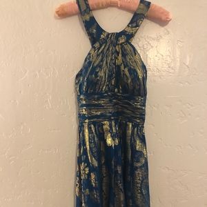 Aidan Mattox halter top, 77% silk, size 4